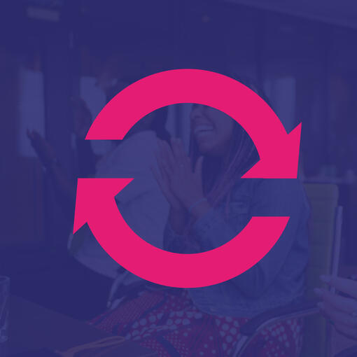 Sync A pink circular arrow icon indicating a refresh or repeat action.